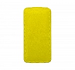 Чехол - книжка Clever Case Leather Shell для iPhone 5C (тисненая кожа, жёлтый)