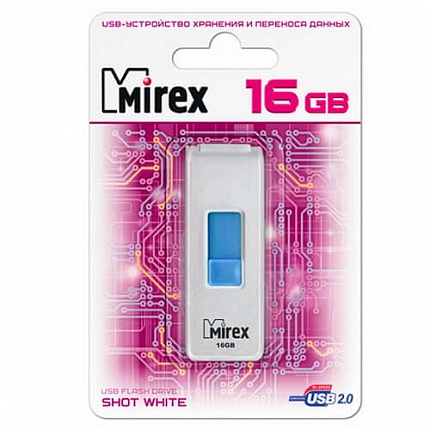 USB 16GB MIREX SHOT WHITE
