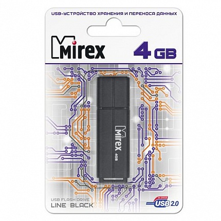 USB 4GB MIREX LINE BLACK