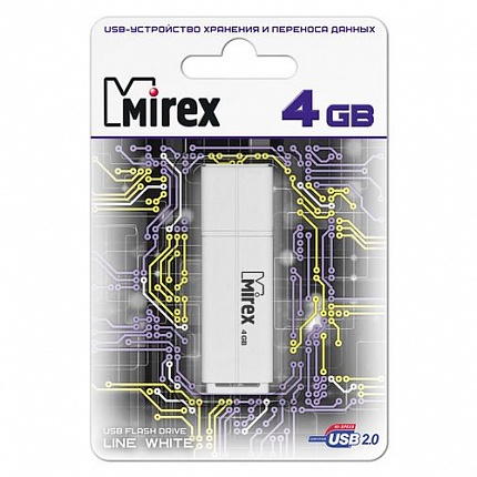 USB 4GB MIREX LINE WHITE