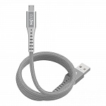 USB кабель micro DOTFES A08M Durable Nylon Braided (1m)  gray