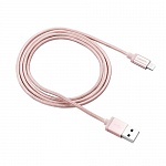 Кабель CANYON CNS-MFIC3RG iPhone 5/6/7 MFI 1м плетеный gold/pink