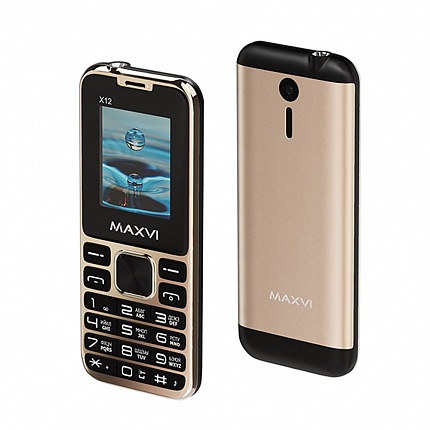 MAXVI X12 METALLIC GOLD (2 SIM)