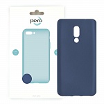 Клип-кейс PERO софт-тач для Meizu 15 синий