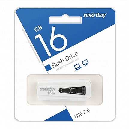 USB 16GB SmartBuy Iron White/Black