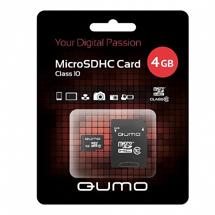 microSD 4GB QUMO cl.10 +1ad