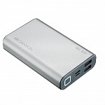 Внешний аккумулятор CANYON 10000mAh, Quick Charge QC3.0,  USB Power Delivery, Lithium Polymer Battery, Silver. (H2CNDTPBQC10S)