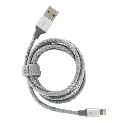 USB кабель DOTFES A01F Lightning MFI (1m) gray