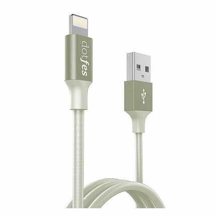 USB кабель DOTFES A03F Lightning MFI (1m) gray