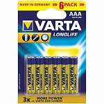 Батарейки VARTA LONGLIFE AAA в блистер 6шт\10бл.в коробке (рус.) 4103 101416