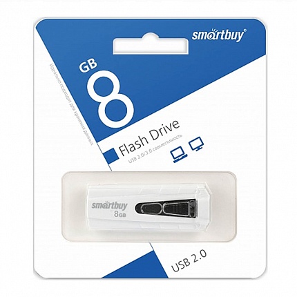 USB 8GB SmartBuy IRON White/Black