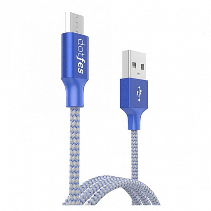 USB кабель micro DOTFES A06M (1m) blue