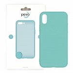 Клип-кейс PERO софт-тач для Apple iPhone XR бирюзовый