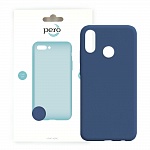 Клип-кейс PERO софт-тач для Huawei P20 Lite синий