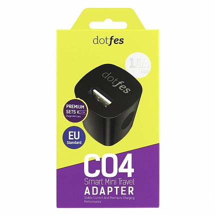 СЗУ DOTFES C04 1A + кабель micro USB black