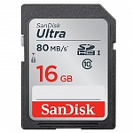 microSD 16GB SanDisk cl.10 Ultra UHS-I 80MB/s + 1ad